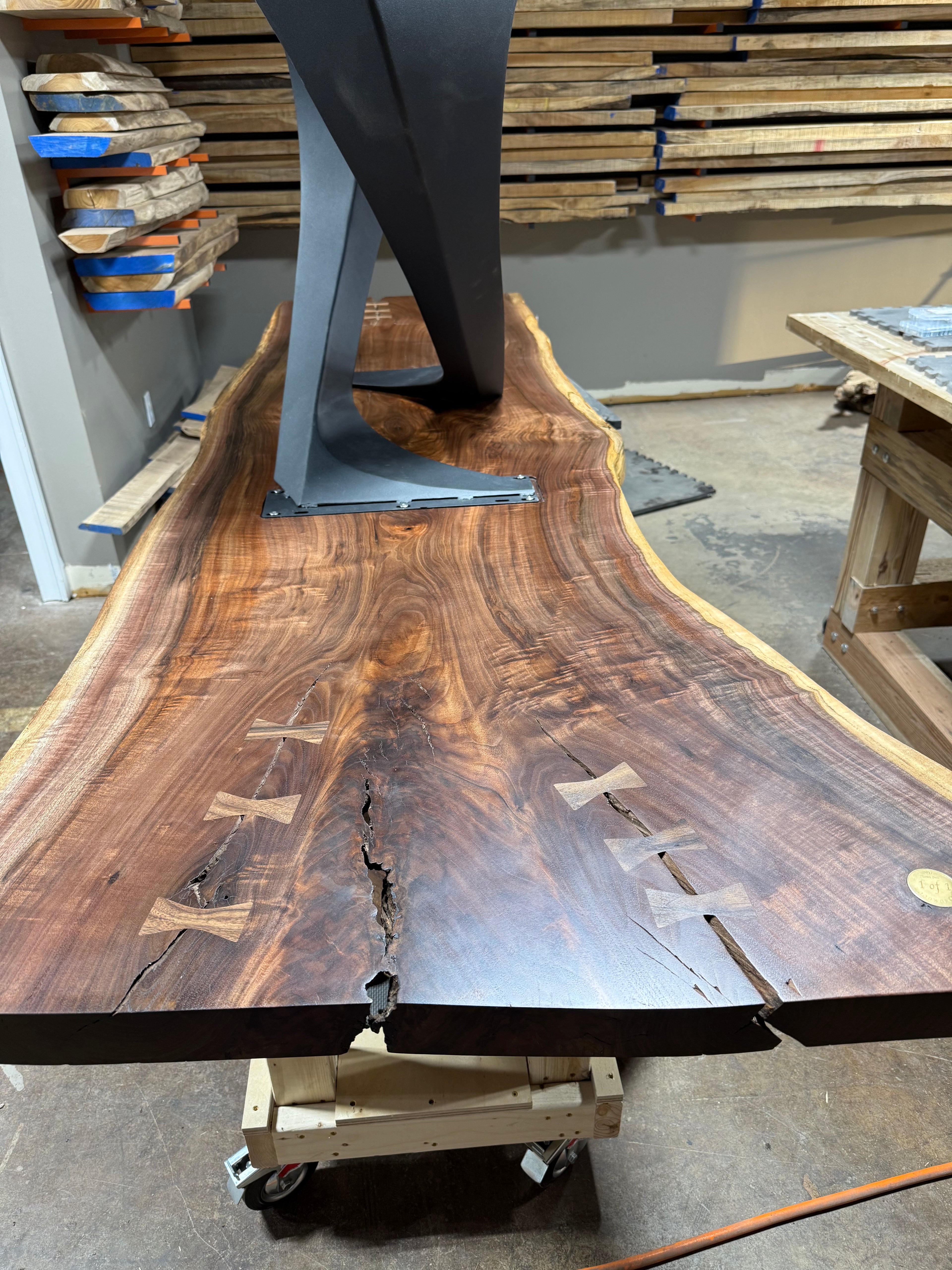 Custom Live Edge Black Walnut Desk